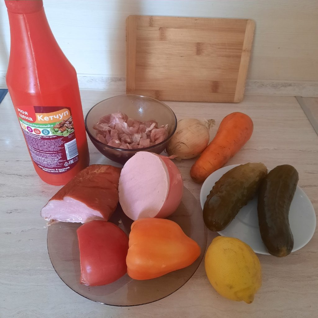 Soleanca de carne ingrediente