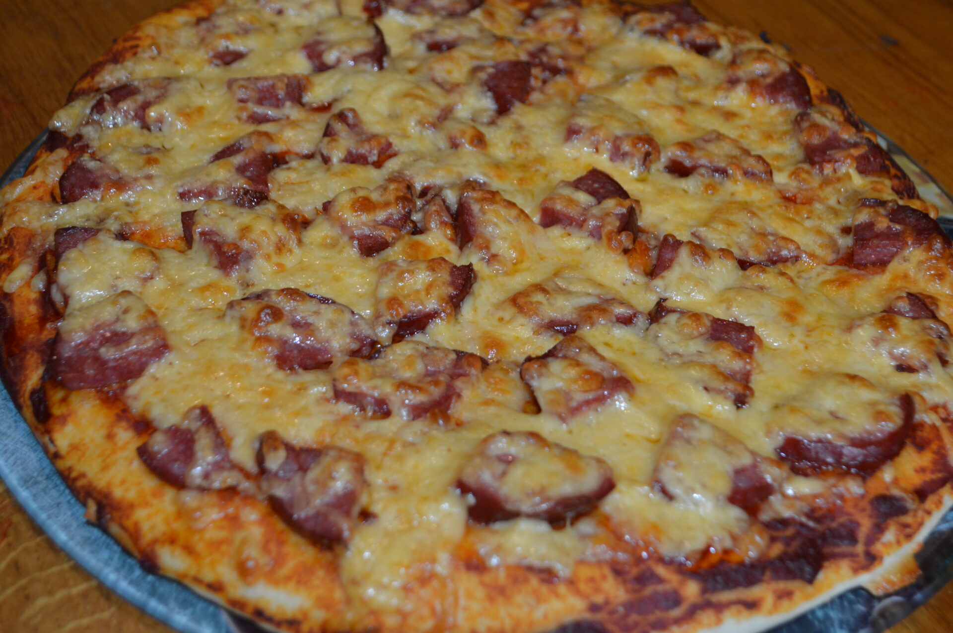 Pizza de casa cu blat pufos in stil italian poza