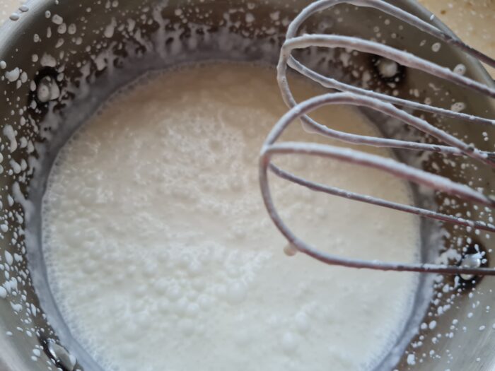 Inghetata de casa cu fructe bateti frisca cu mixerul