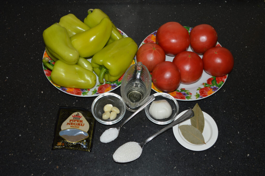 Tocanita de ardei si rosii ingrediente