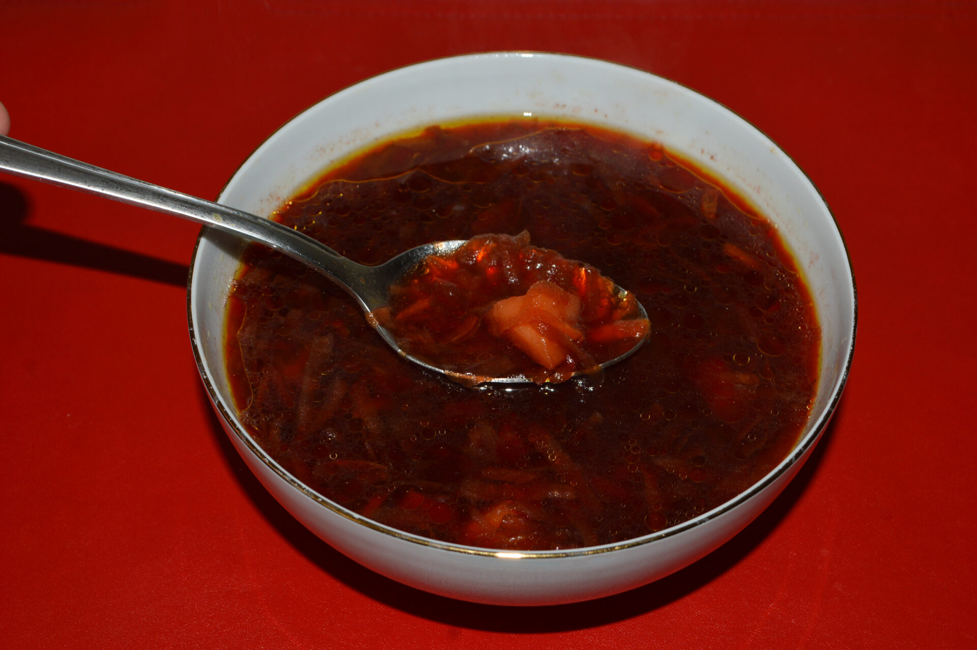 Bors rosu fara carne poza
