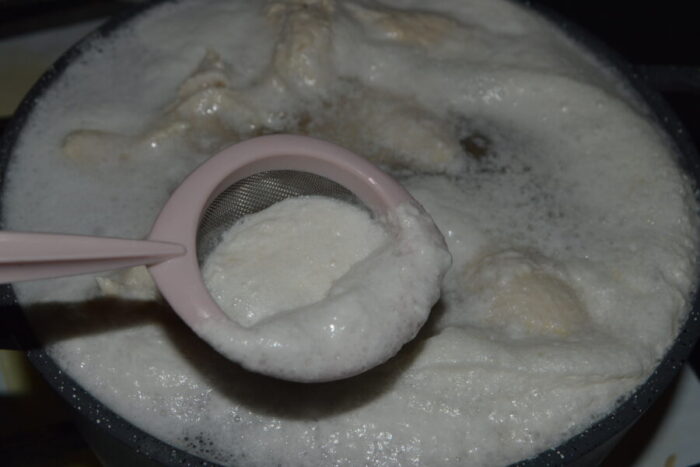 Retira la espuma