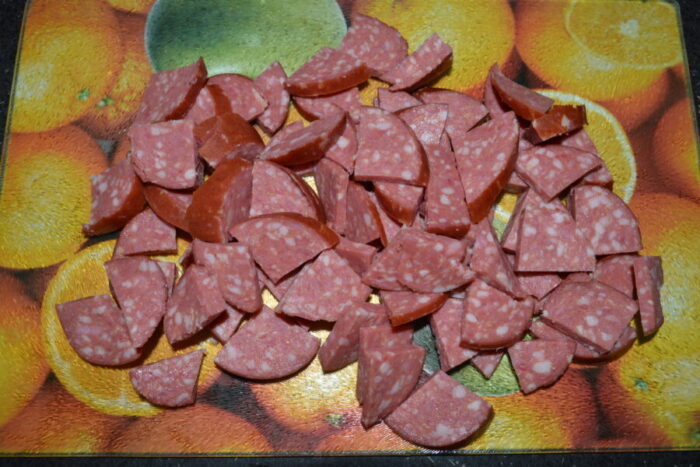 Cortar el salami