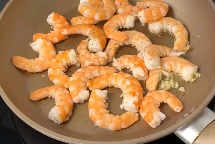 Añadir las gambas