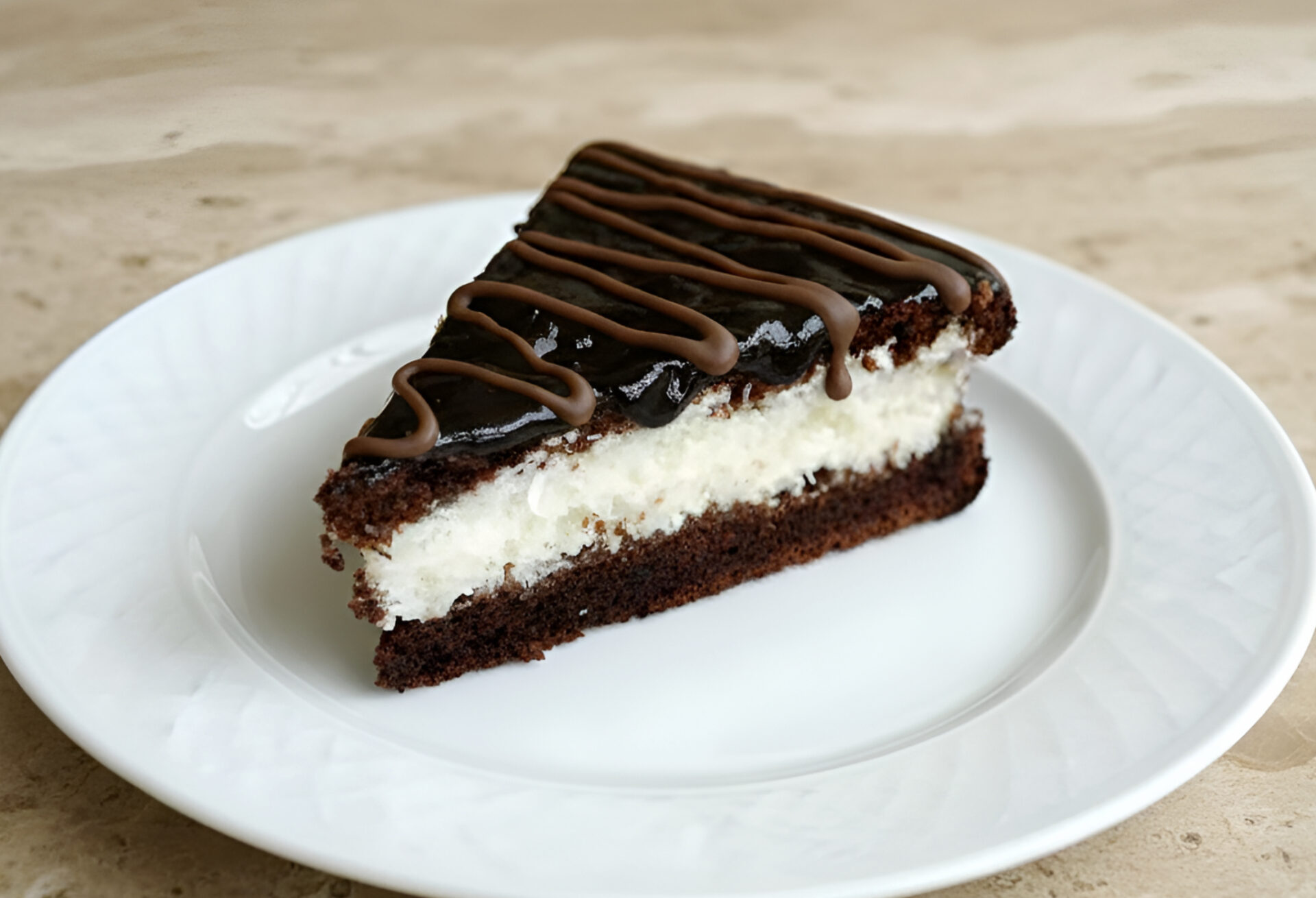 Tarta Bounty con coco rallado
