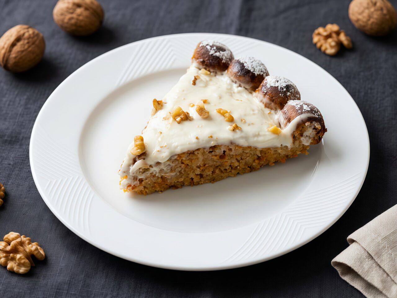 Carrot Banana Oat Cake with Walnuts