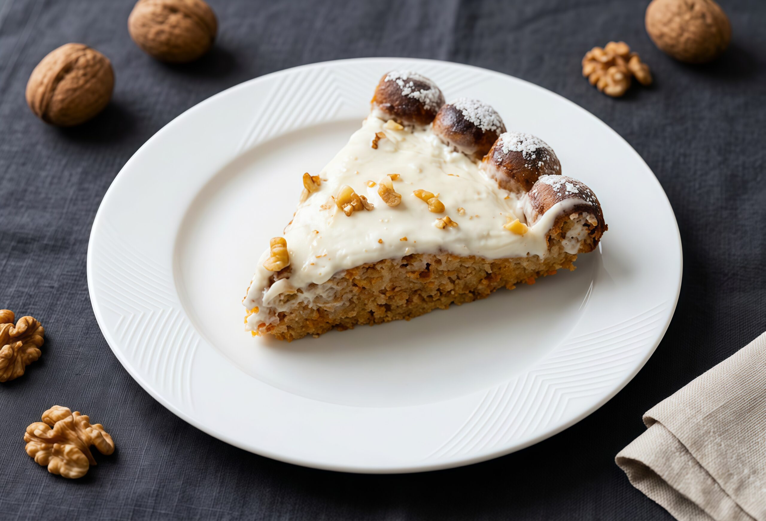 Carrot Banana Oat Cake with Walnuts