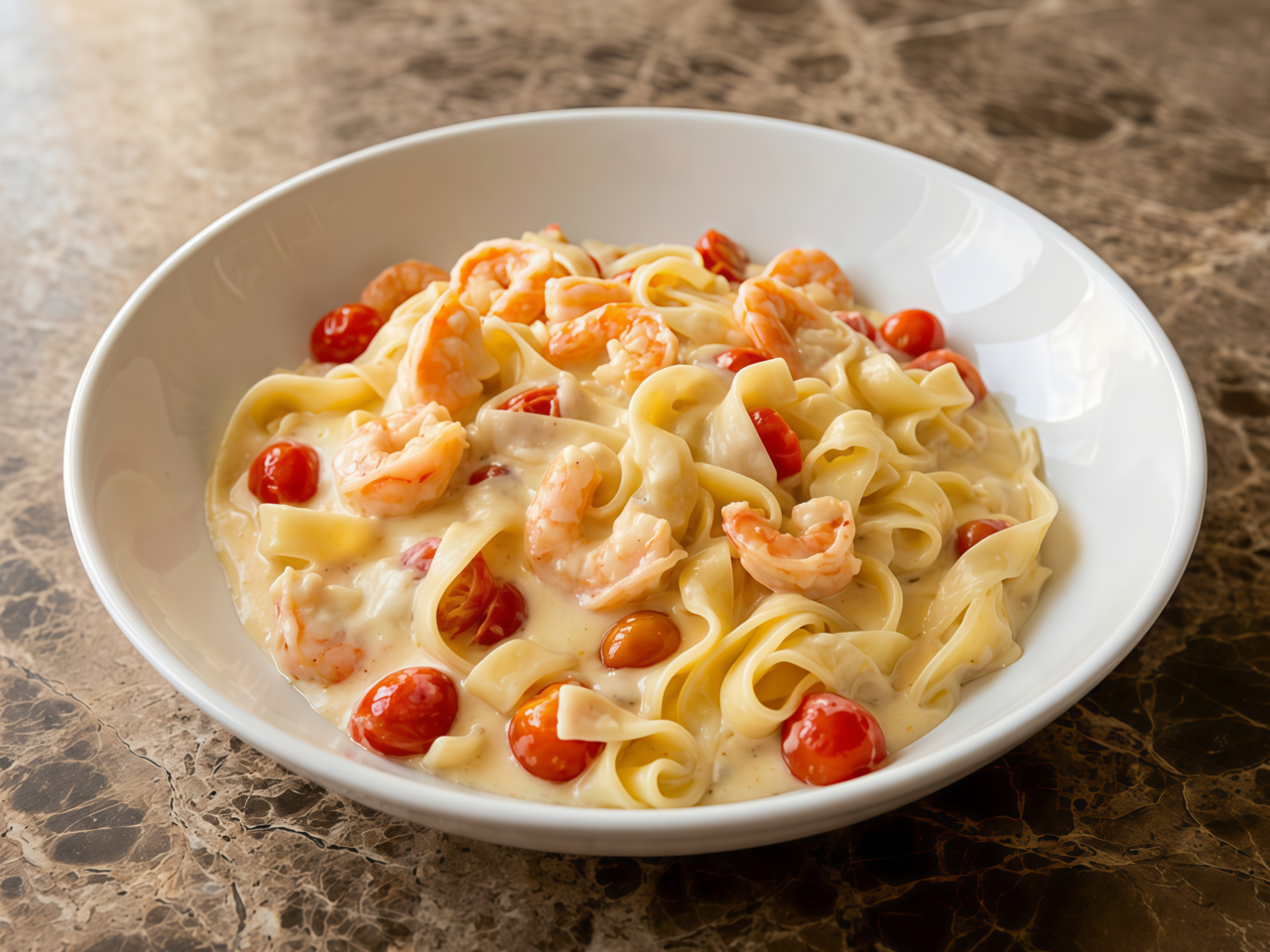 Creamy Shrimp Pasta with Cheese Sauce