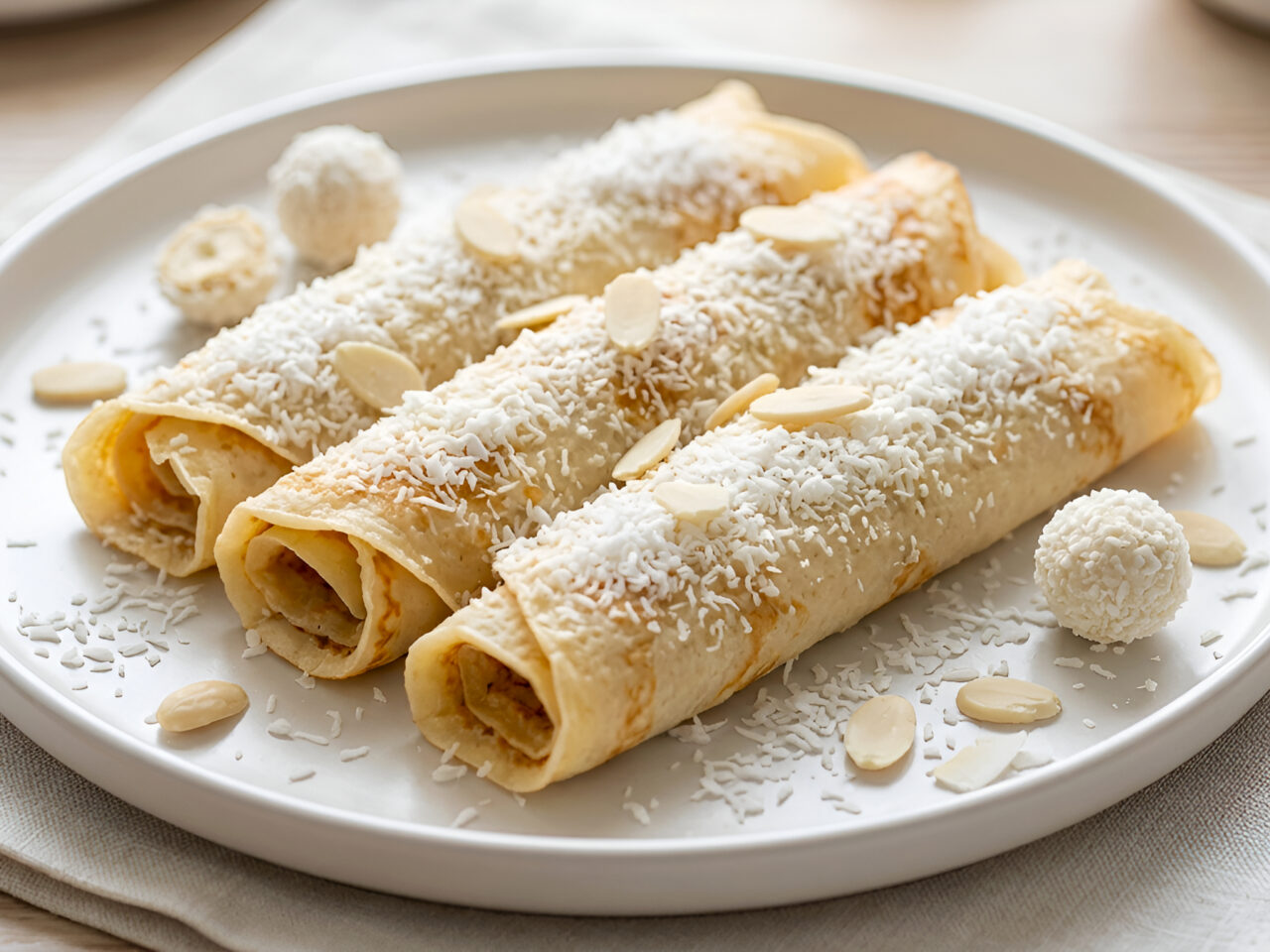 Fluffy Raffaello Coconut Crêpes