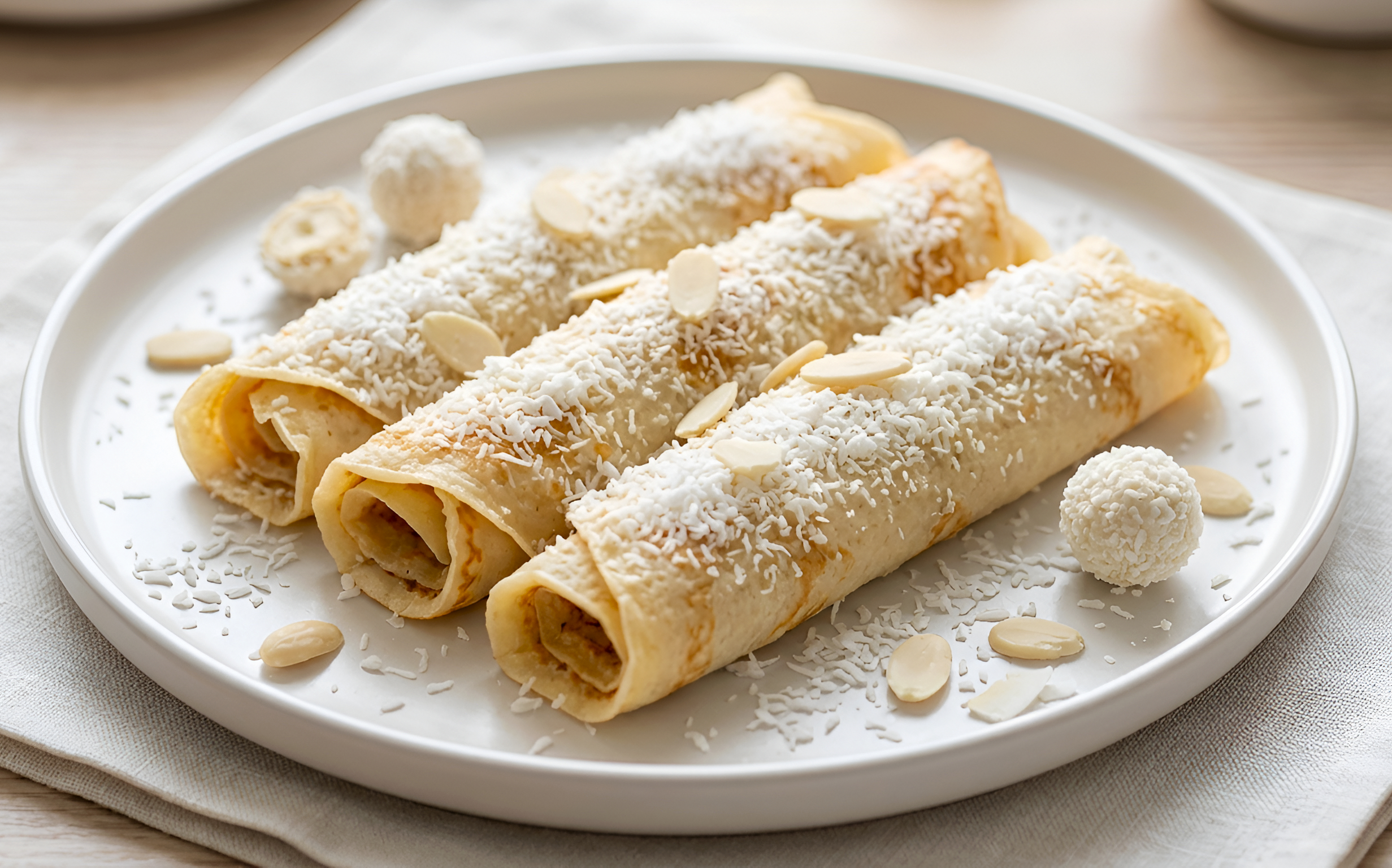 Fluffy Raffaello Coconut Crêpes