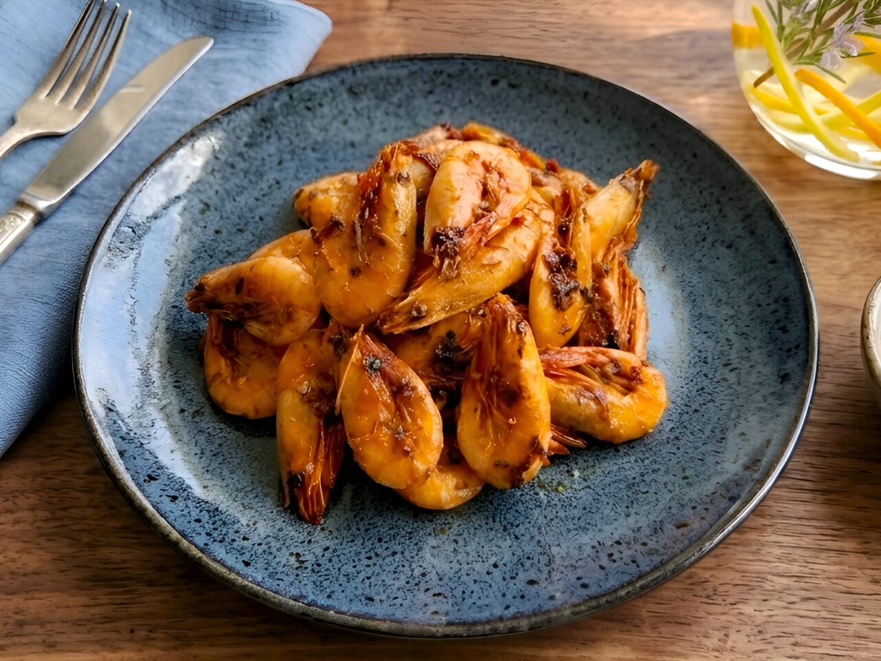 Garlic Soy Pan-Fried Shrimp