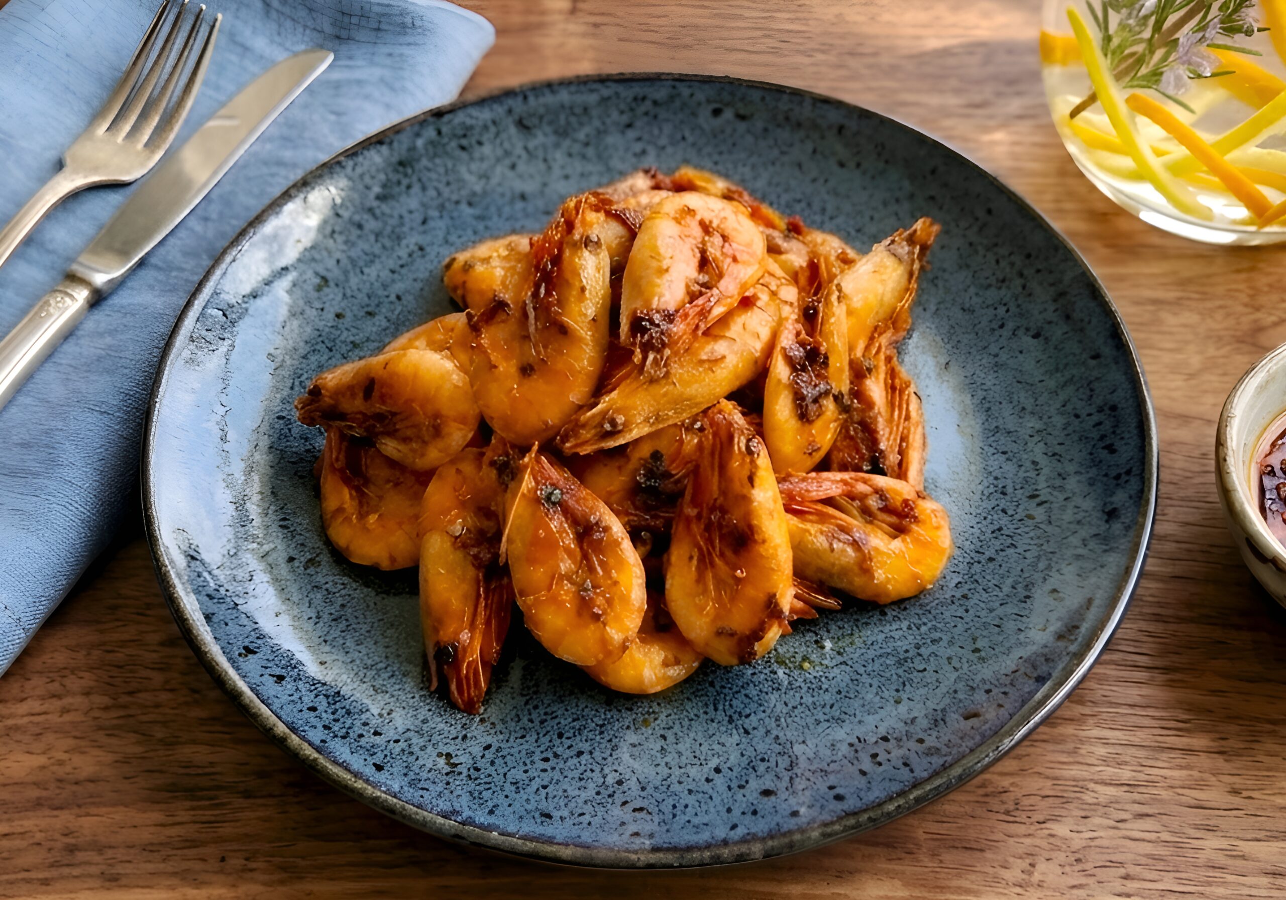 Garlic Soy Pan-Fried Shrimp