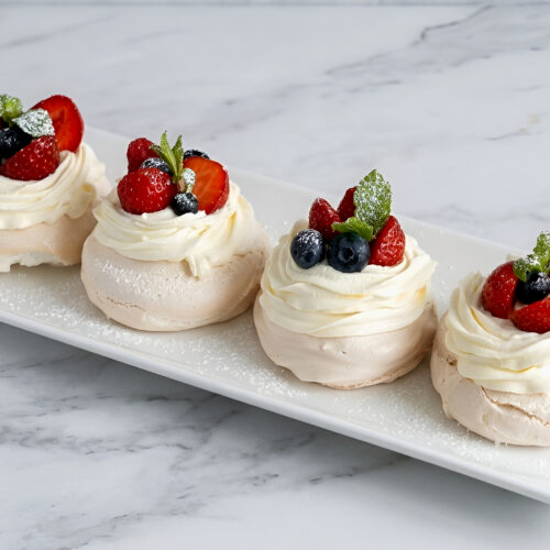 Mini Berry Pavlova Cakes