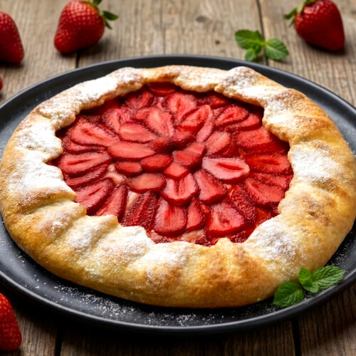 Rustic Strawberry Cottage Cheese Galette