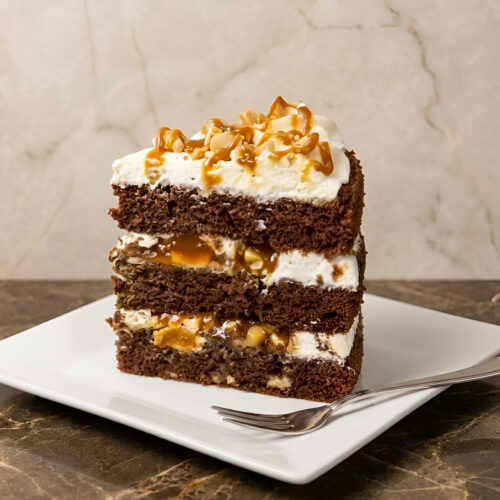 Snickers-Style Caramel Peanut Layer Cake