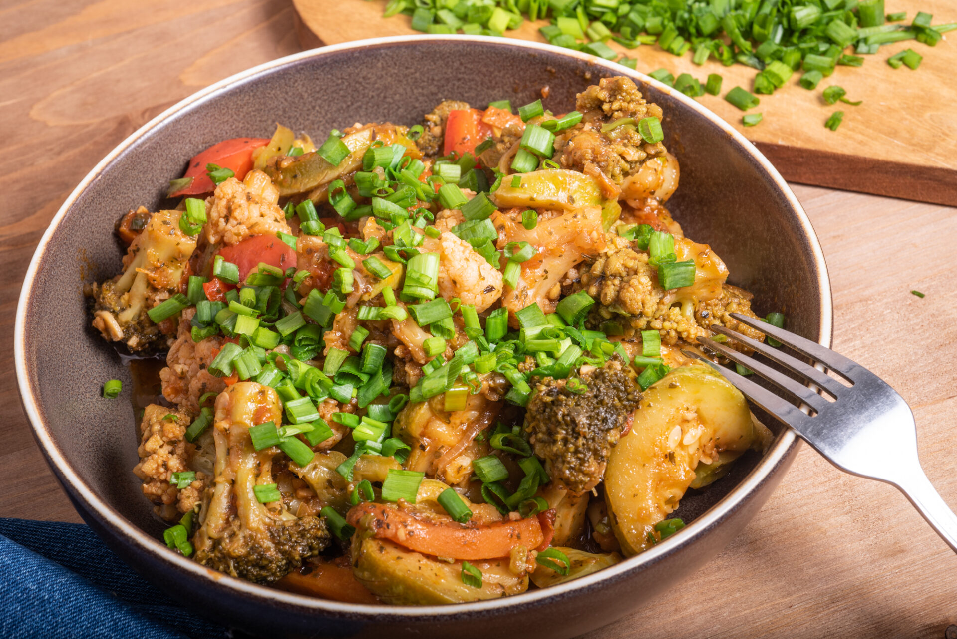 Sautéed Broccoli and Cauliflower Skillet Veggies
