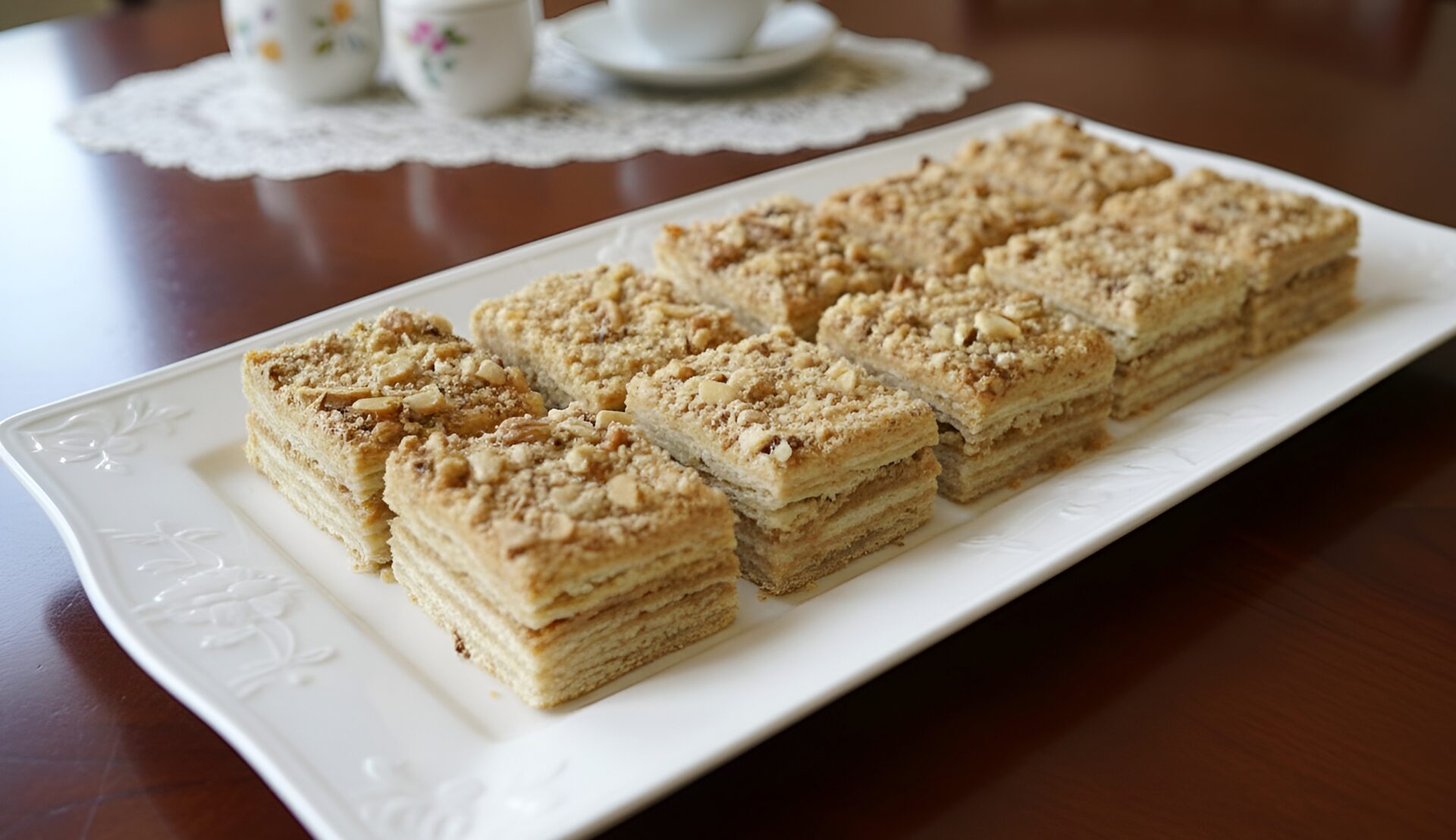 Napoleon Cake with Caramelized Sweetened Condensed Milk Cream