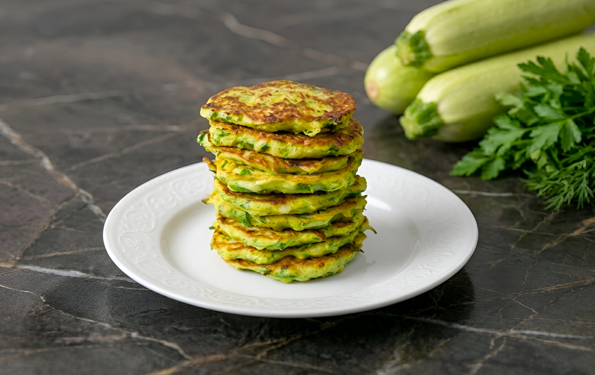 Pancakes de dovlecei cu verdeata