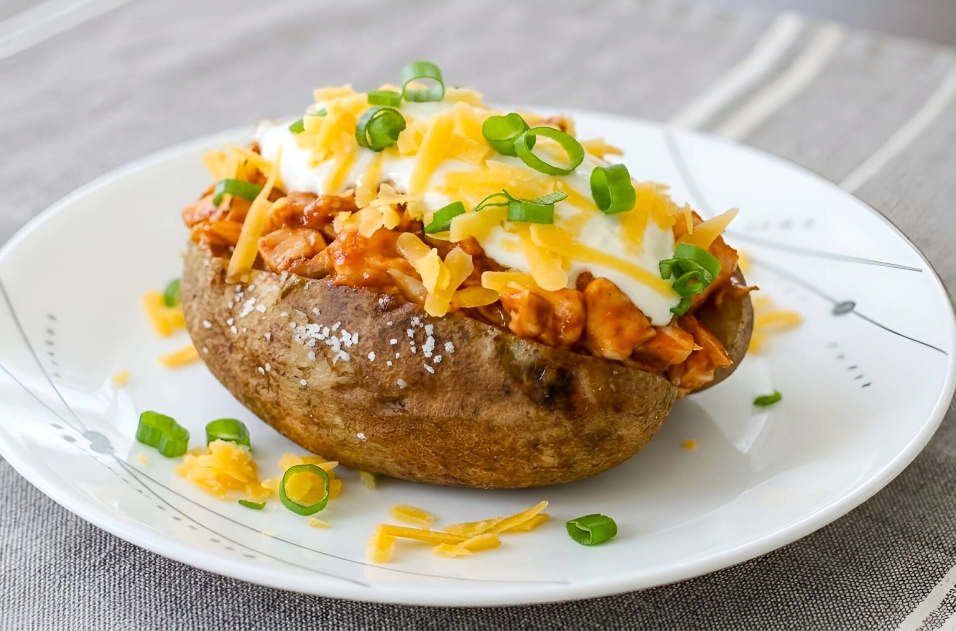 BBQ Chicken Stuffed Baked Potatoes