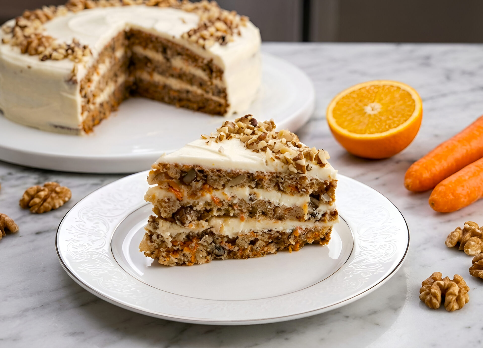 Carrot Walnut Layer Cake