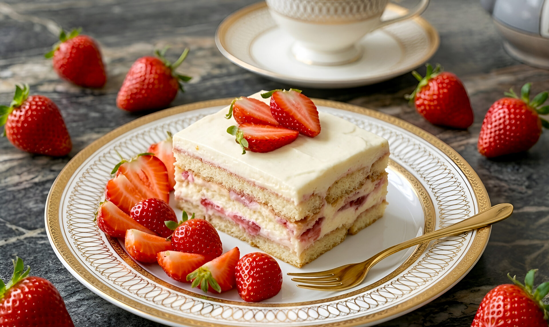 Strawberry Tiramisu with Mascarpone